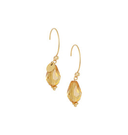 Oorbellen facet drop honey