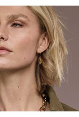 Oorbellen facet drop honey