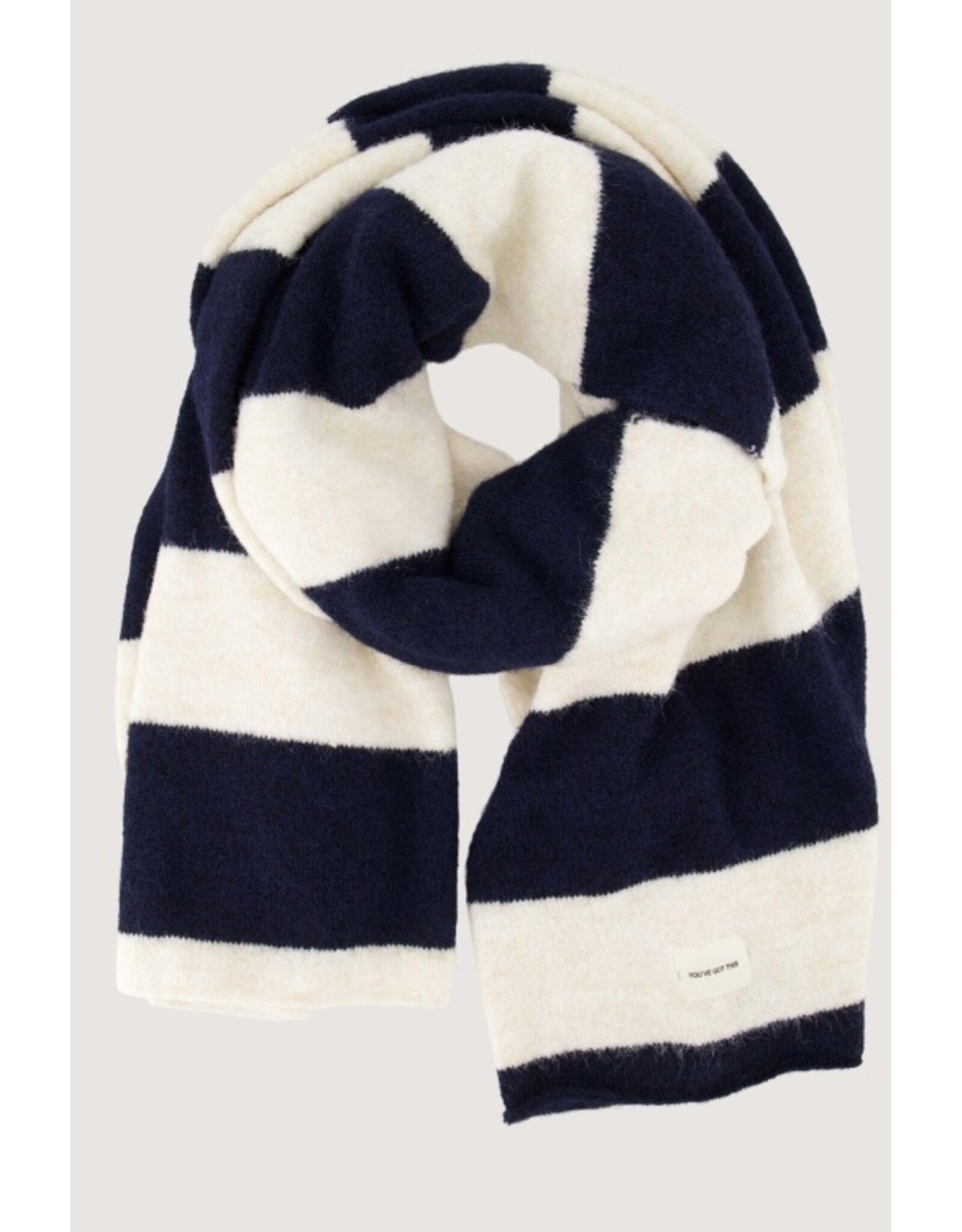 Sjaal stripes off white/navy