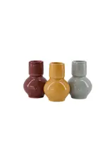 Set 3 vaasjes keramiek multi