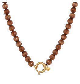 Ketting brown cat eye