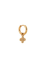 Oorring clover diamond 1 stuk