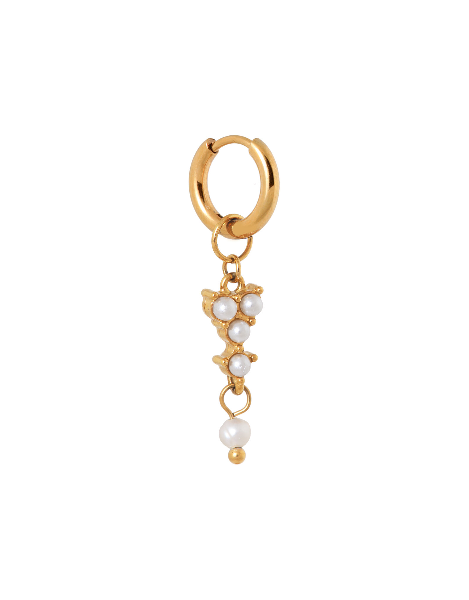 Oorring pearls 1 stuk