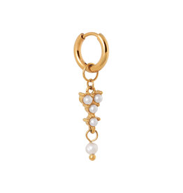 Oorring pearls 1 stuk