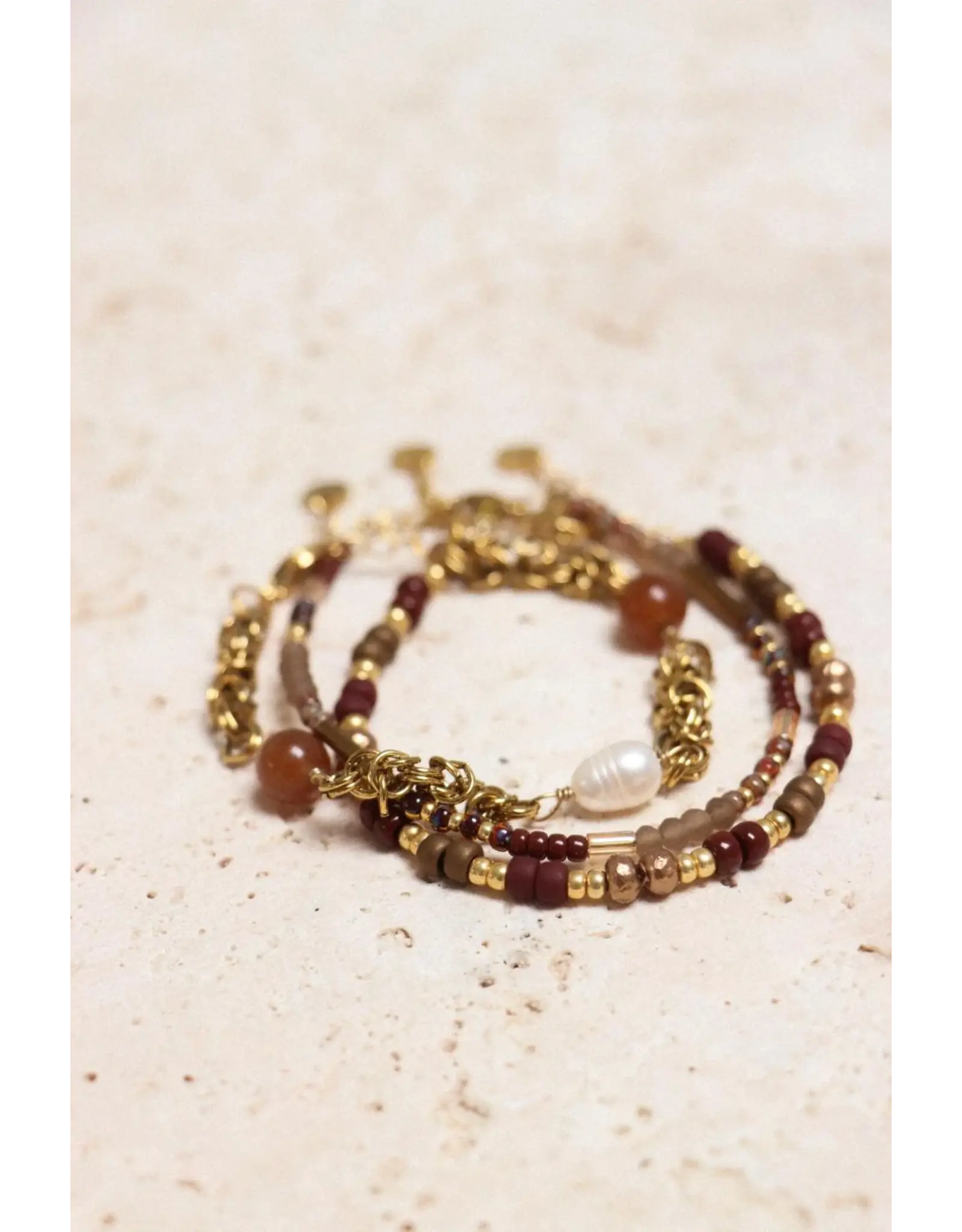 Armband brown gold