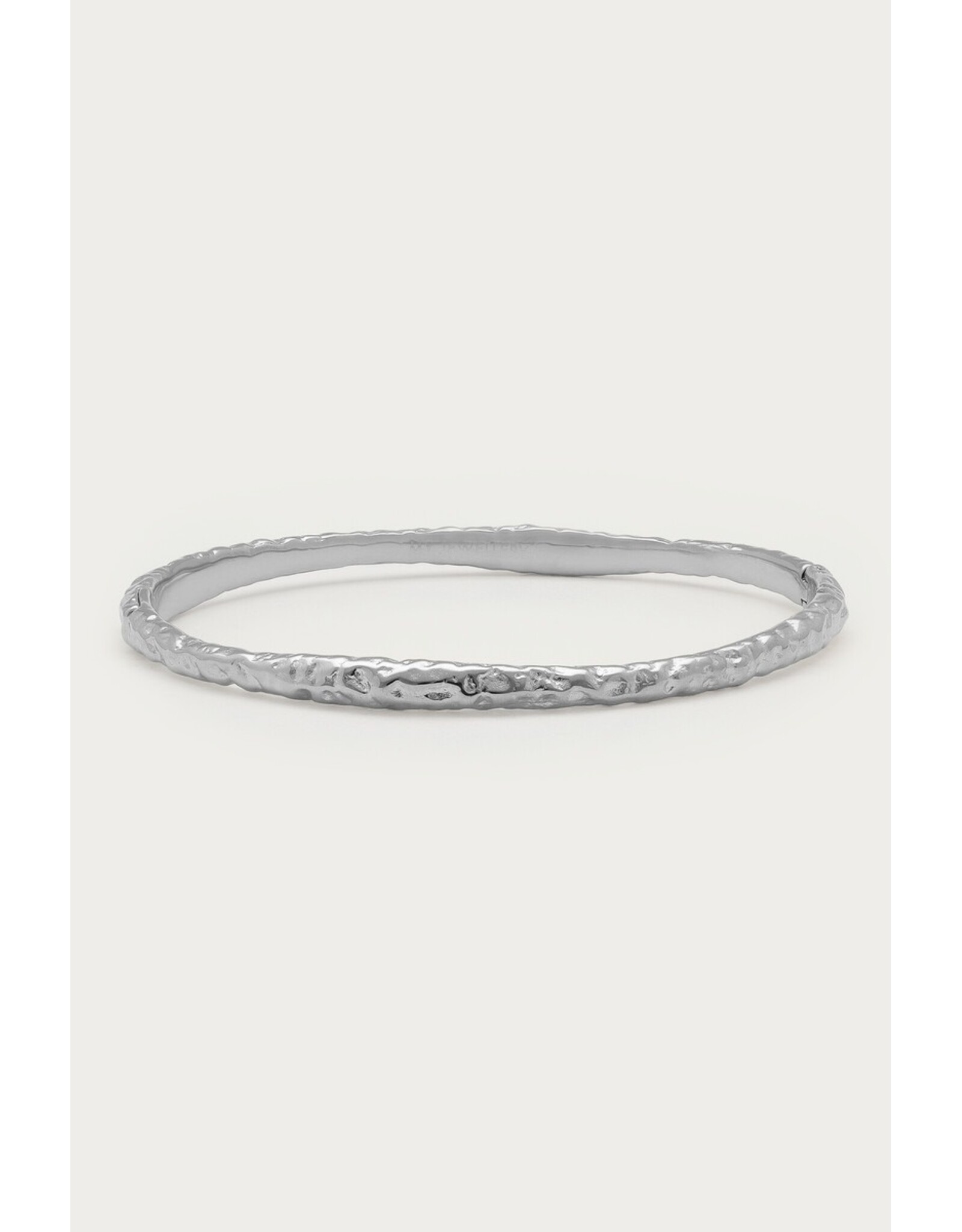 Bangle hammered zilver