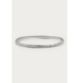Bangle hammered zilver