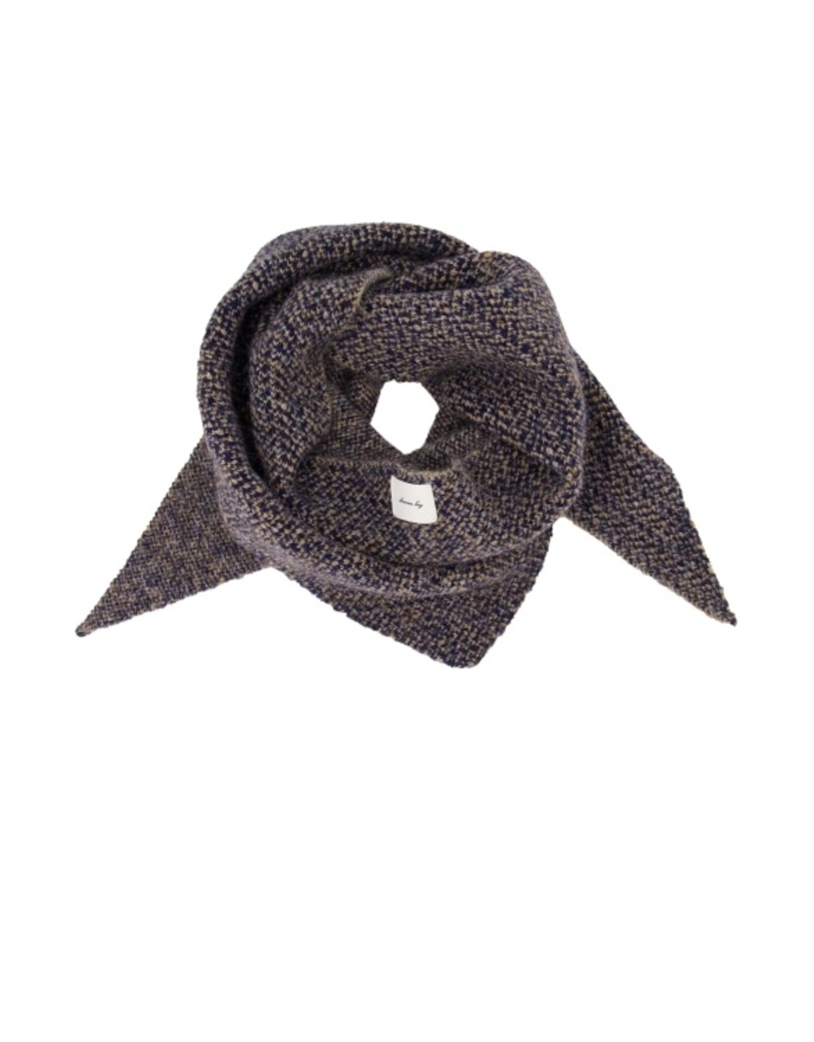 Sjaal triangle herringbone navy