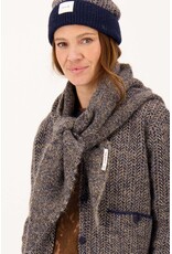 Sjaal triangle herringbone navy