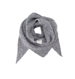 Sjaal triangle herringbone grey