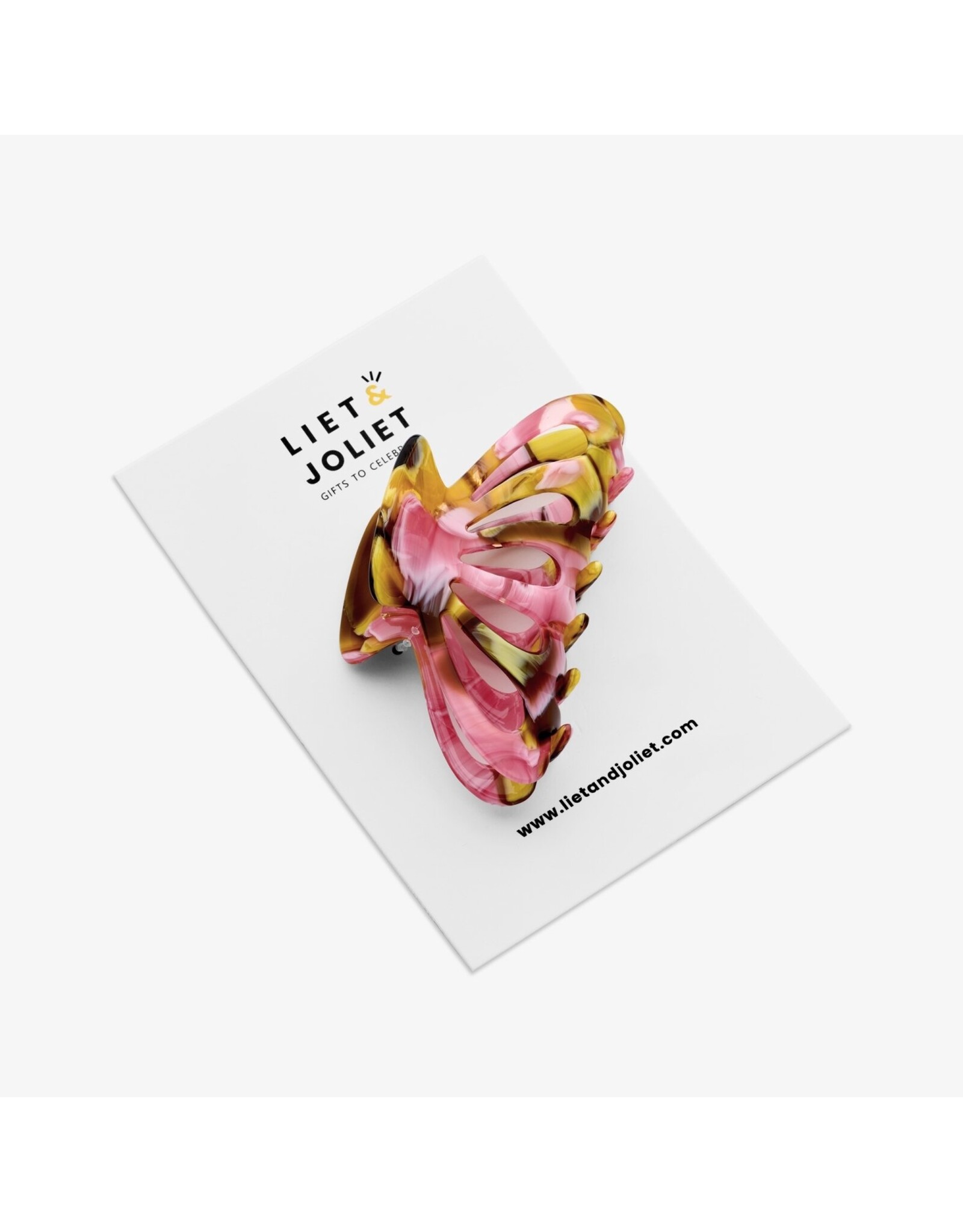 Haarspeld raster multi roze