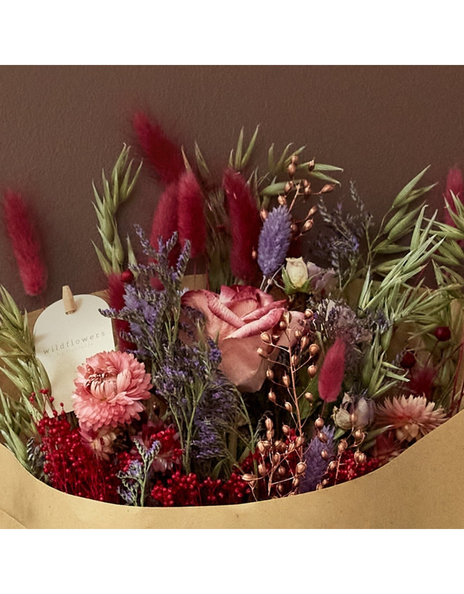 Droogbloemen Large Red Romance