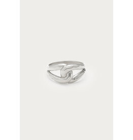 Ring lus hammered zilver