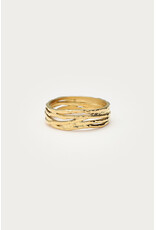 Ring draden hammered