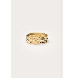 Ring draden hammered