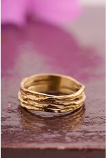 Ring draden hammered