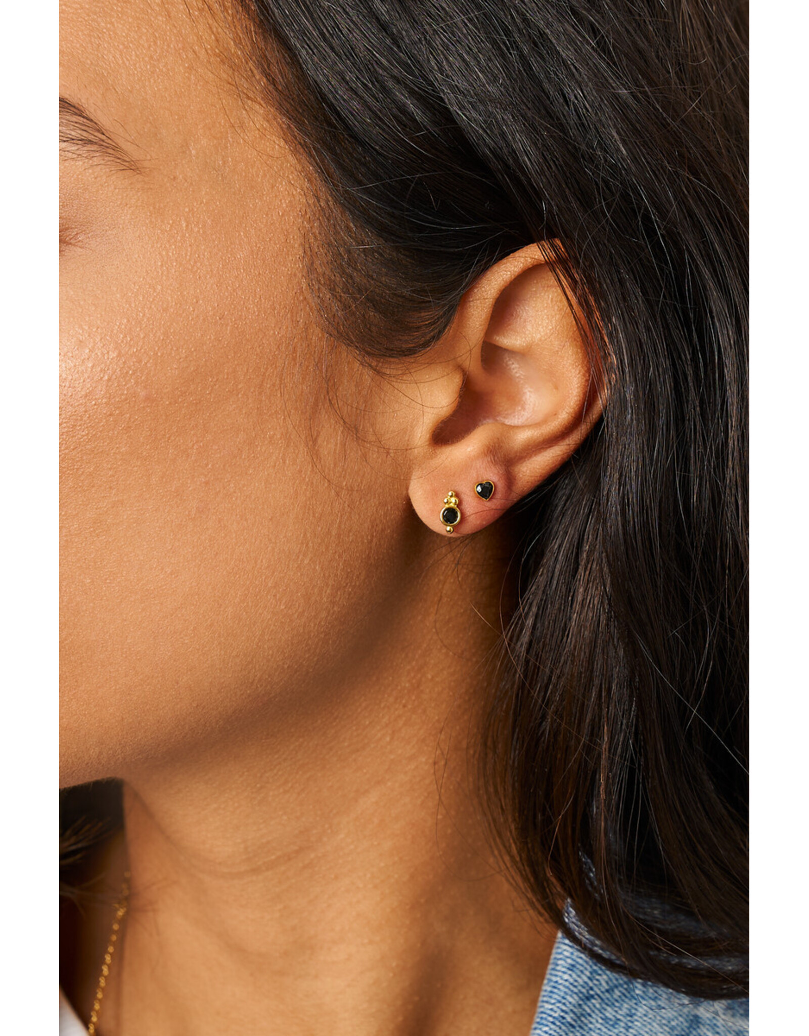 Studs hartje zwart