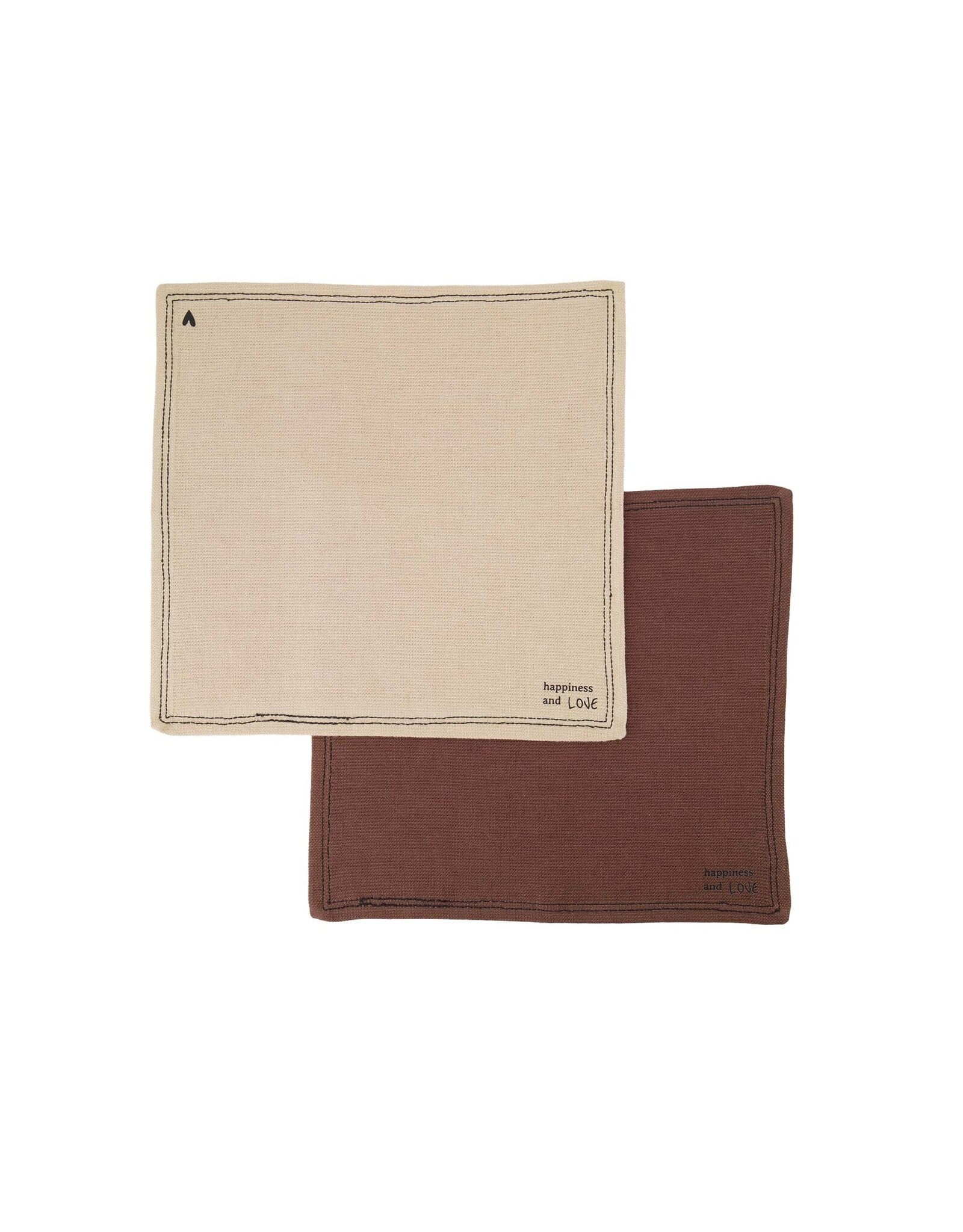Set van 4 vaatdoekjes brown