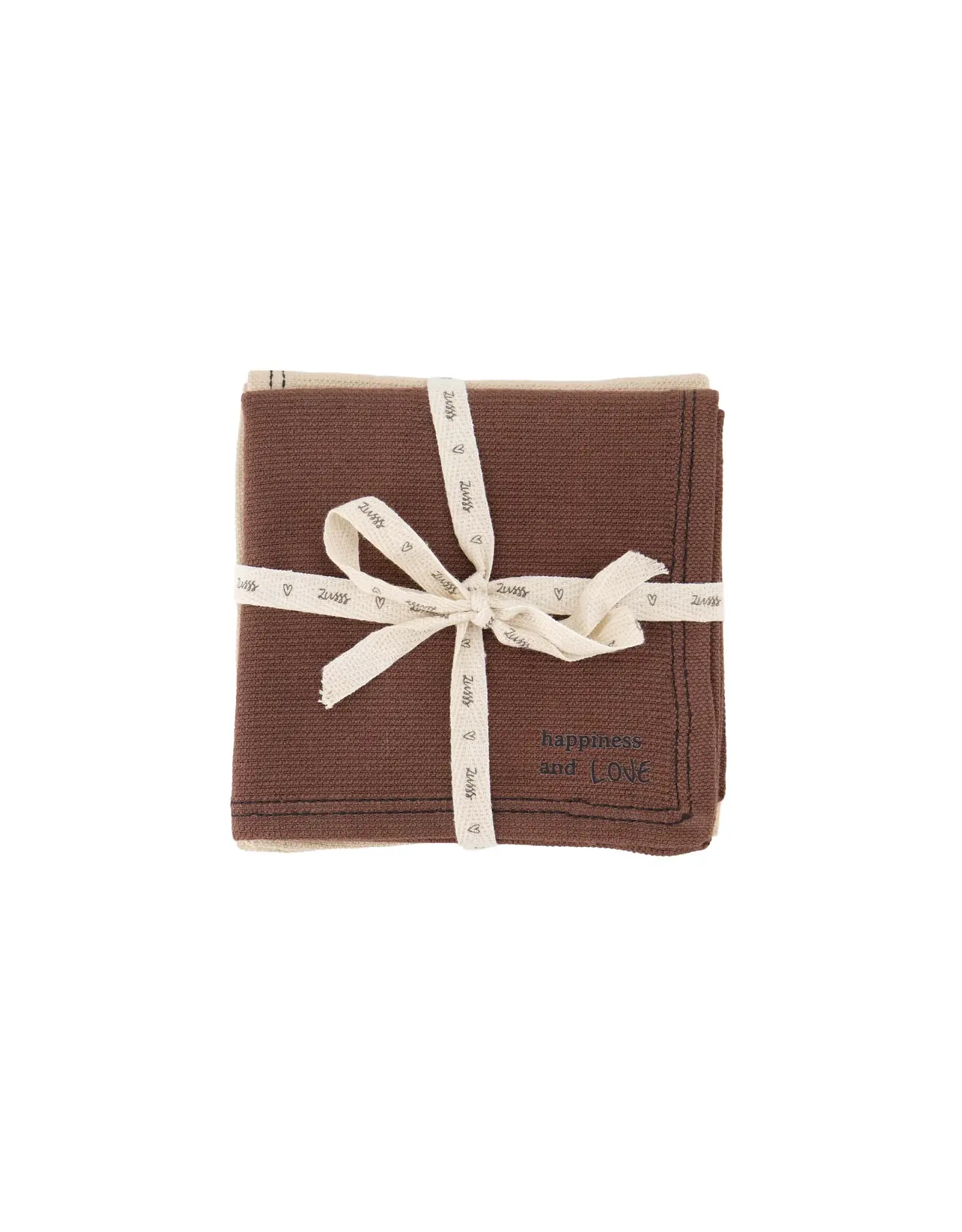 Set van 4 vaatdoekjes brown