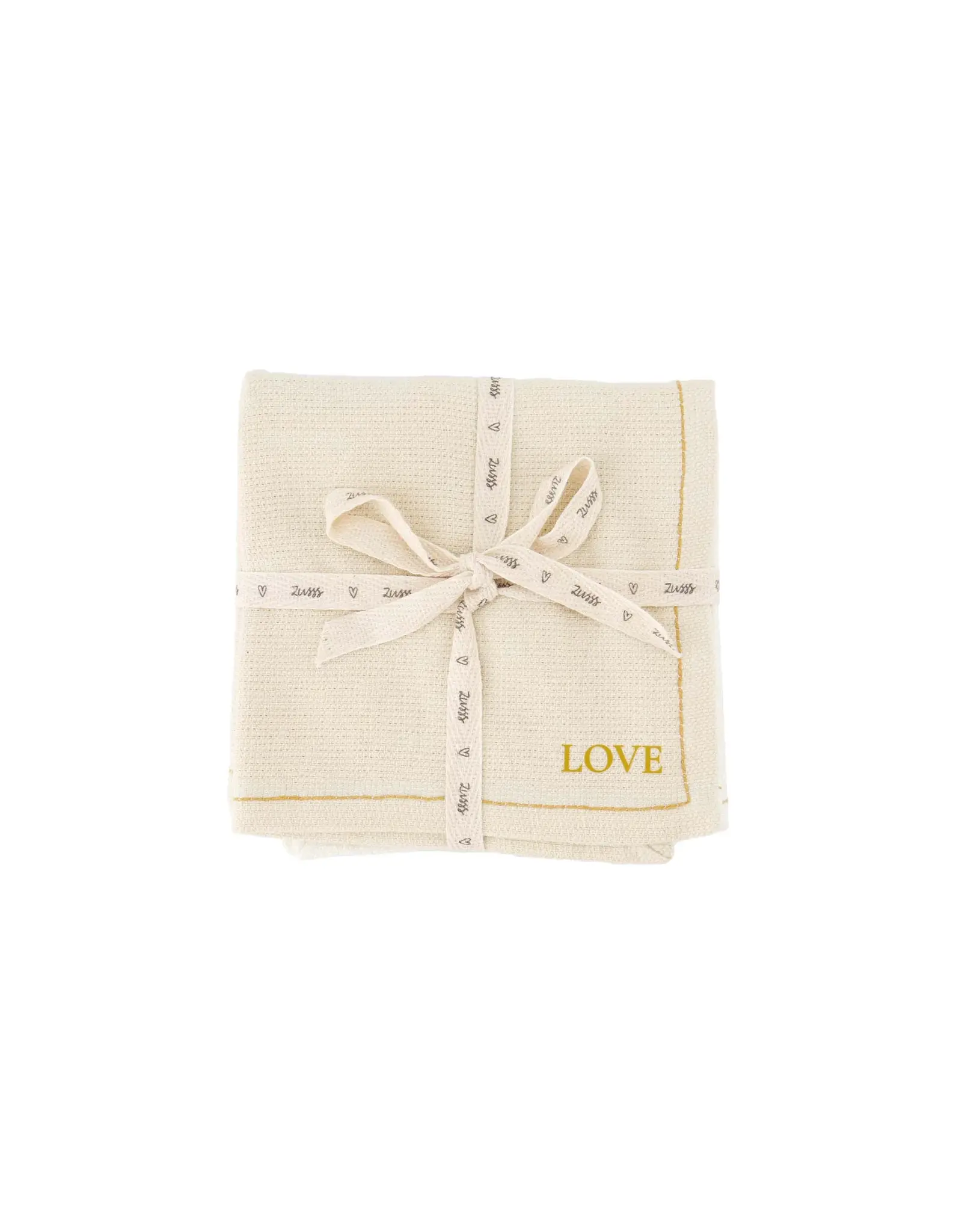 Set van 4 vaatdoekjes beige