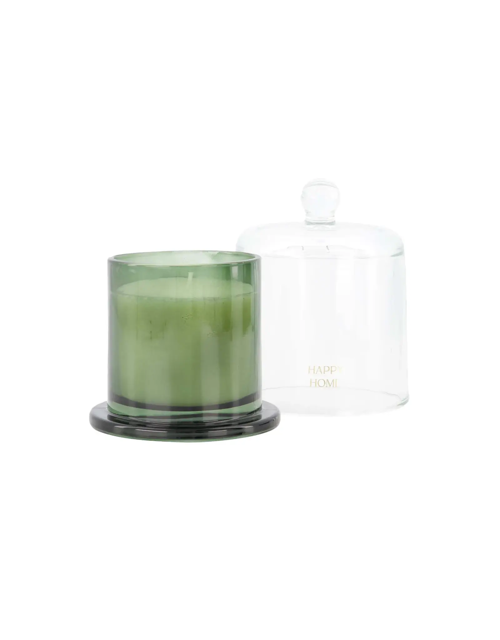 Geurkaars stolp Happy home green