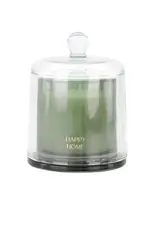 Geurkaars stolp Happy home green