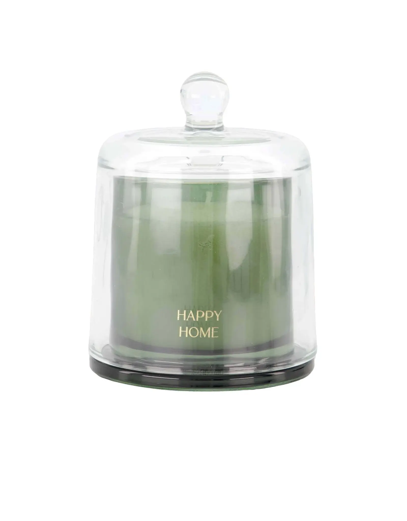 Geurkaars stolp Happy home green