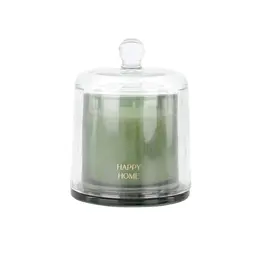 Geurkaars stolp Happy home green
