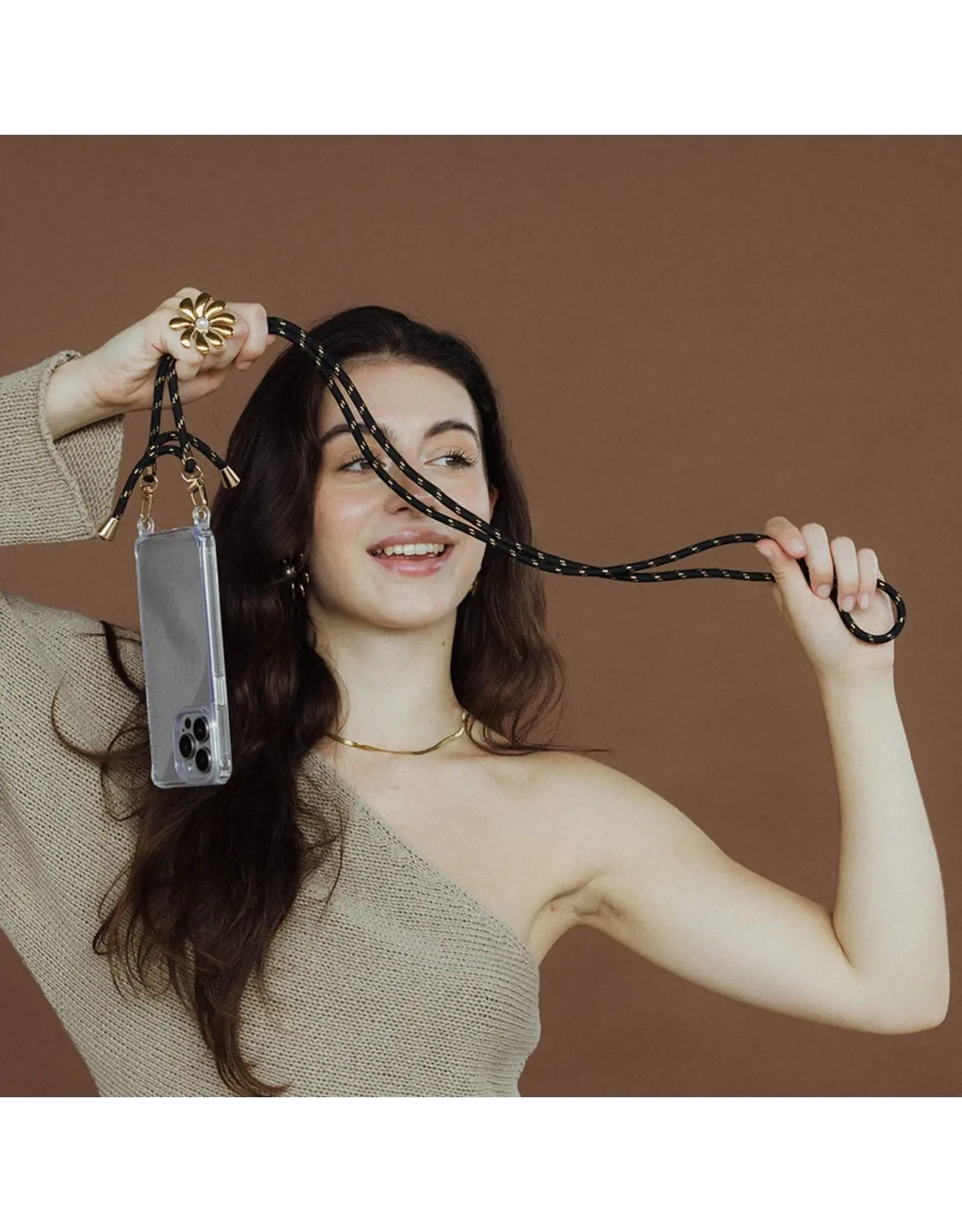 Telefoonkoord cord black