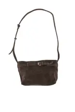 Suede bag strap detail choco
