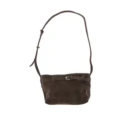 Suede bag strap detail choco