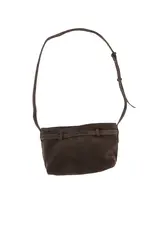 Suede bag strap detail choco