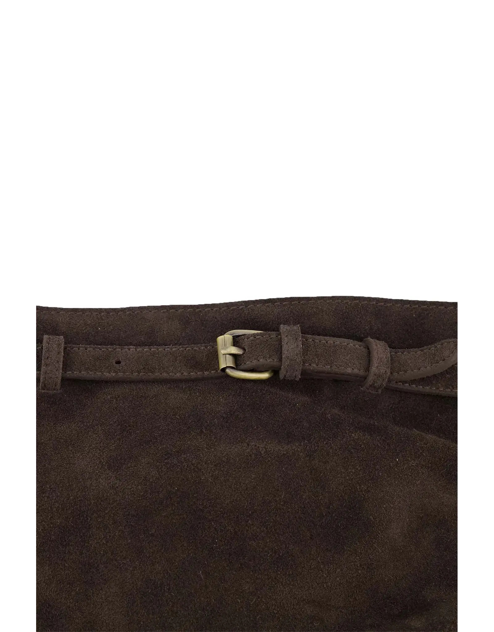 Suede bag strap detail choco