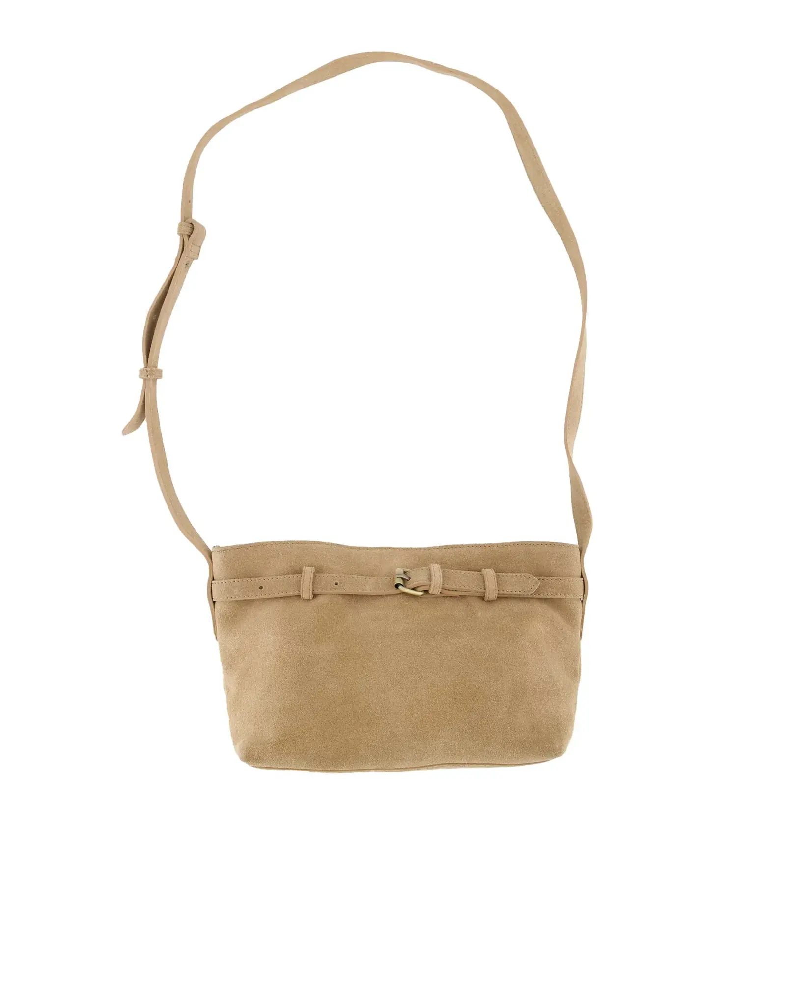 Suede bag strap detail oyster