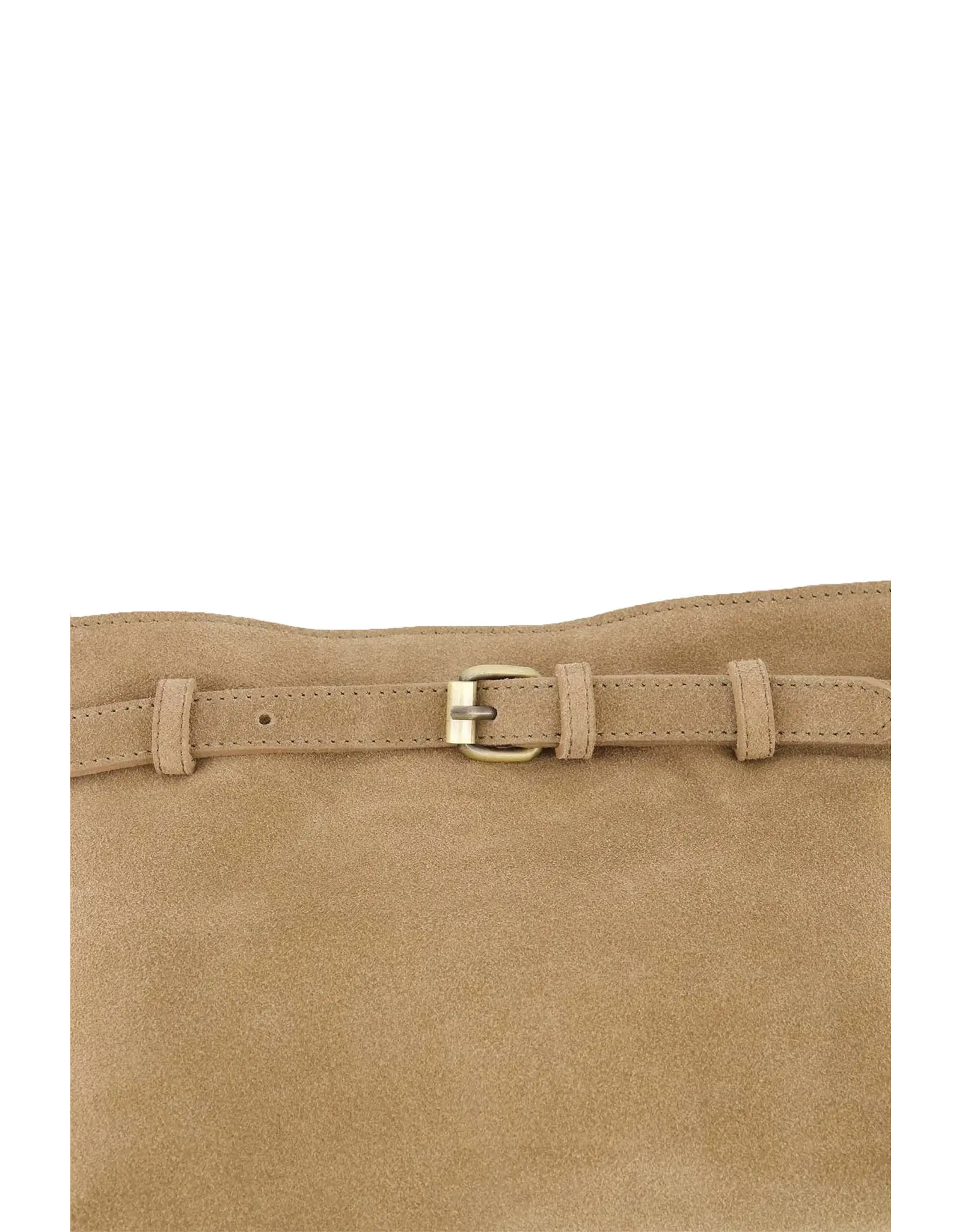 Suede bag strap detail oyster