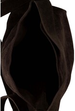 Suede bag knot detail choco