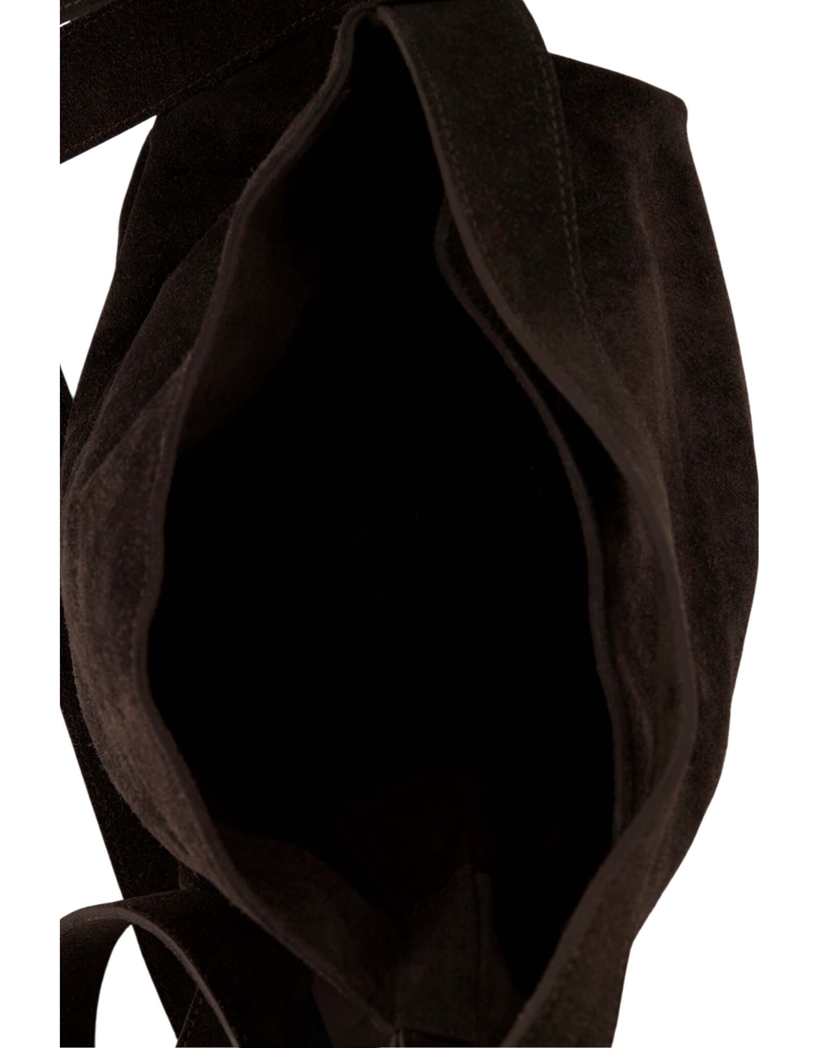 Suede bag knot detail choco