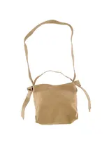 Suede bag knot detail oyster