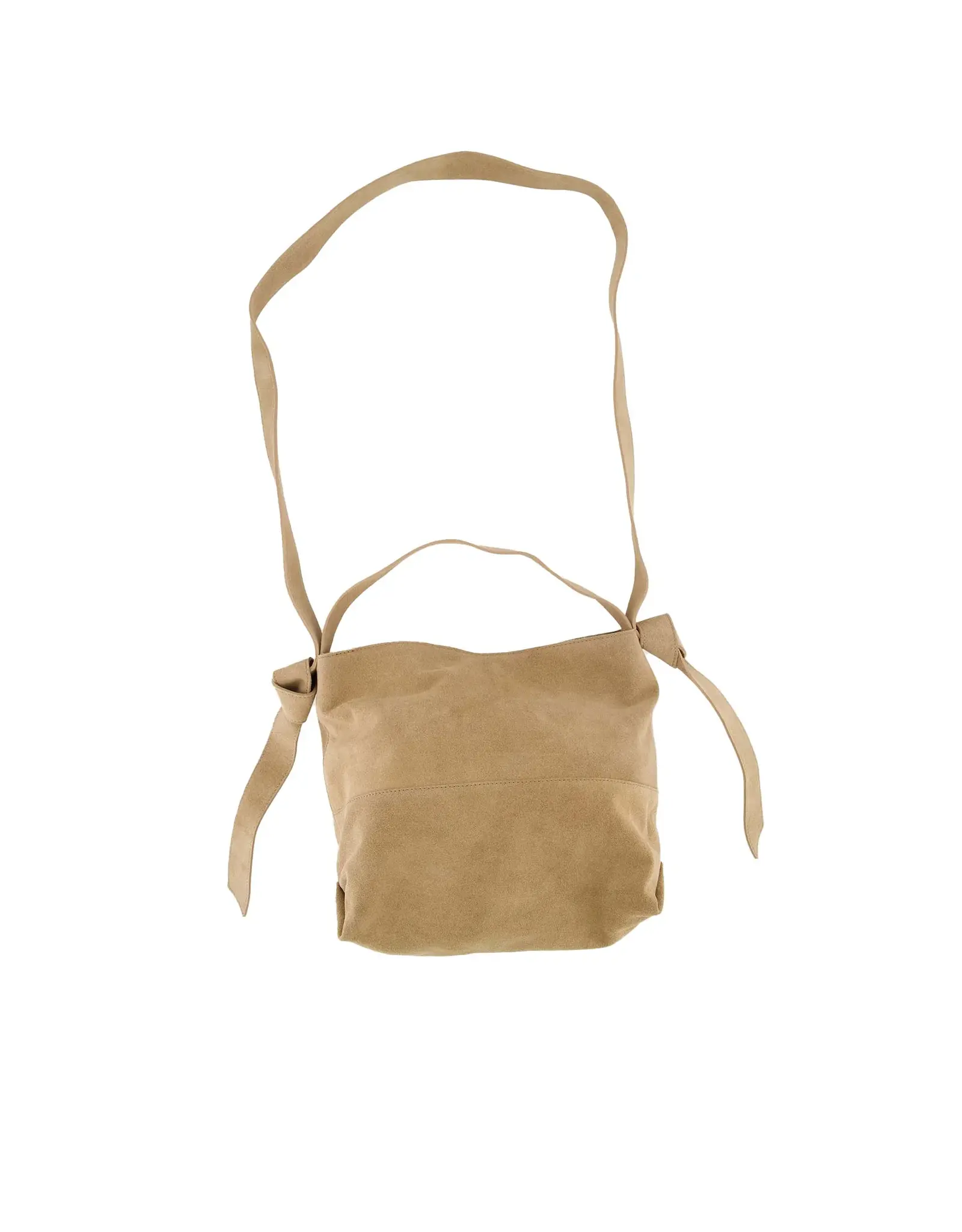Suede bag knot detail oyster