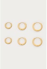 Set oorbellen rond strass