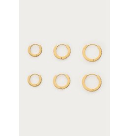 Set oorbellen rond strass