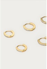 Set oorbellen rond strass