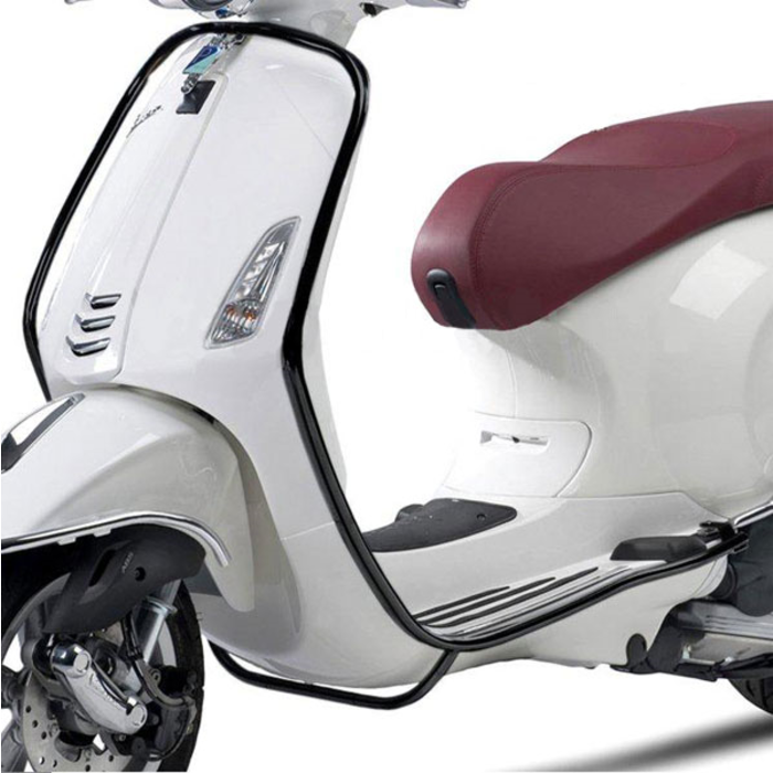 Voorvalbeugels mat zwart - Vespa Primavera, Sprint origineel