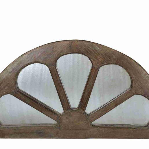 India - Old Furniture Arch Panelled Mirror