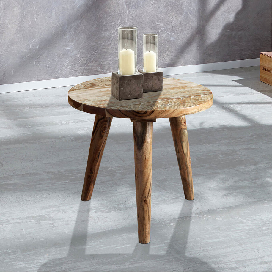 Zen Acacia Round Side Table