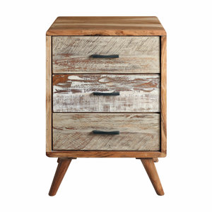 Zen Acacia 3 Drawer Cabinet