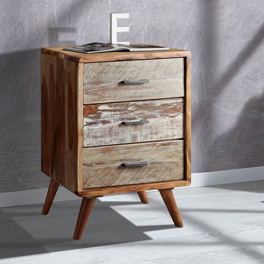 Zen Acacia 3 Drawer Cabinet