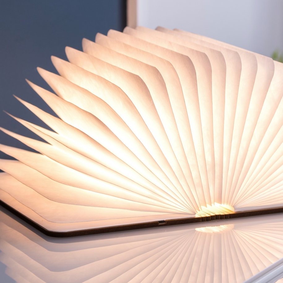 Large LED Smart Booklight - Walnut