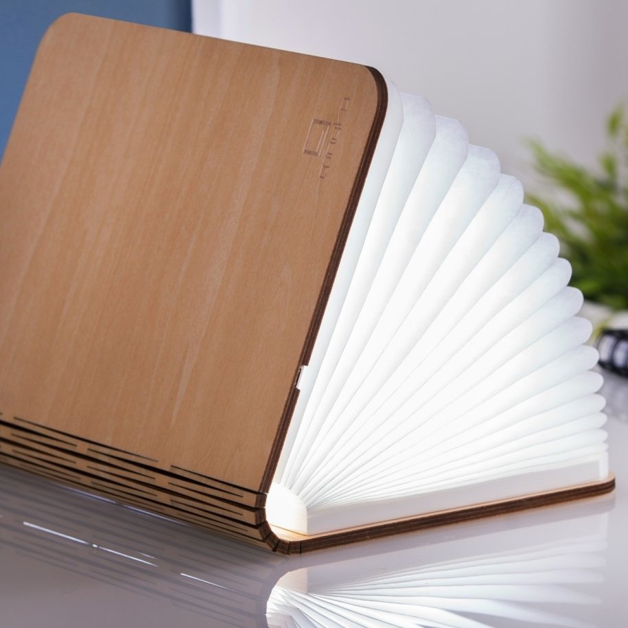 Large LED Smart Booklight - Maple