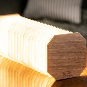 Walnut Smart Accordion Lamp